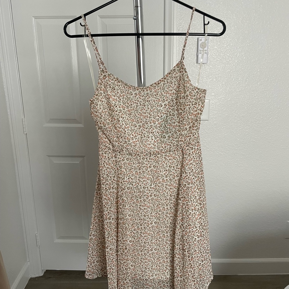 Papermoon Cream Floral Mini Dress